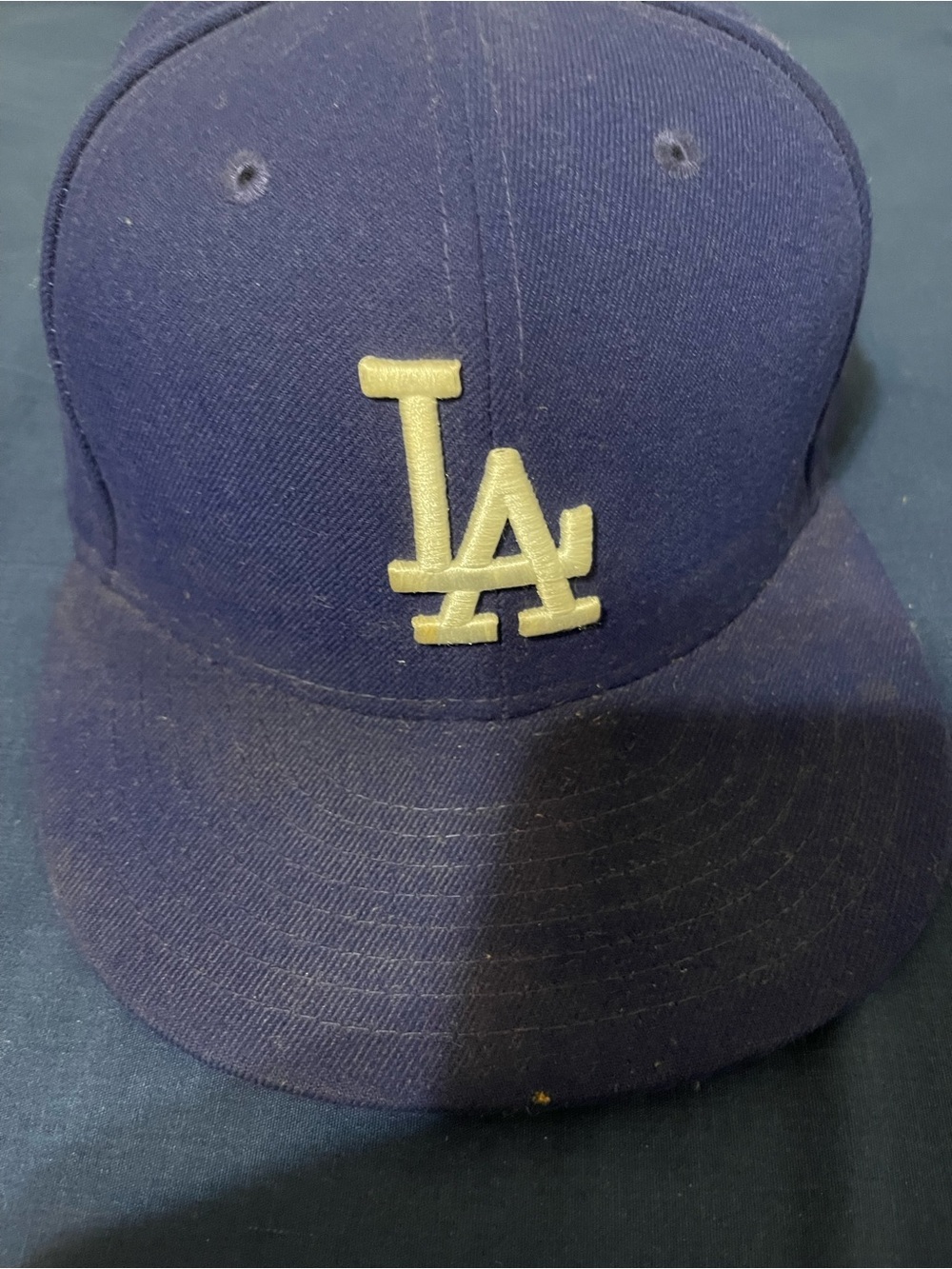 New Era LA Baseball Cap in Navy and Gold